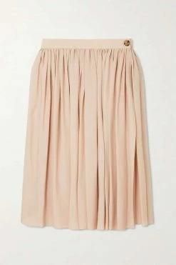 Brand new 😍 KHAITE Odile Pleated Silk-georgette Wrap Midi Skirt ⌛