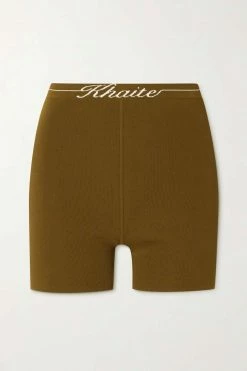 Best Pirce 👏 KHAITE Bryant Intarsia Ribbed-knit Shorts 🔔