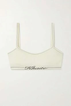 Cheap ⭐ KHAITE Carmelo Intarsia Ribbed-knit Bralette ⭐