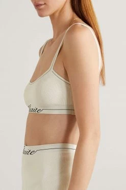 Cheap ⭐ KHAITE Carmelo Intarsia Ribbed-knit Bralette ⭐ -Khaite Store w920 q60 477