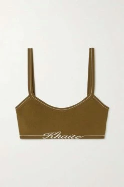 Brand new 😍 KHAITE Carmelo Intarsia Ribbed-knit Bralette 🎁