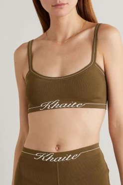 Brand new 😍 KHAITE Carmelo Intarsia Ribbed-knit Bralette 🎁 -Khaite Store w920 q60 483