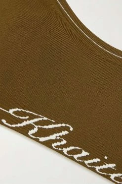 Brand new 😍 KHAITE Carmelo Intarsia Ribbed-knit Bralette 🎁 -Khaite Store w920 q60 485