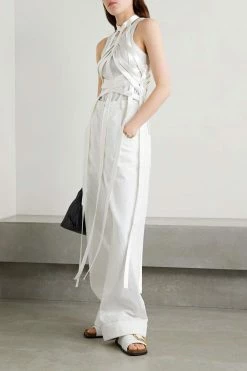 New ❤️ KHAITE Sukey Cutout Hammered-satin Top 🛒 10 New ❤️ KHAITE Sukey Cutout Hammered-satin Top 🛒 -Khaite Store w920 q60 49