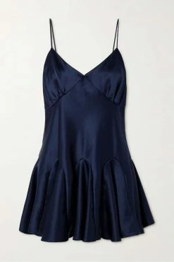 Top 10 ✨ KHAITE Liliana Paneled Satin Mini 🎁 Dress 🎉