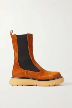 Best Sale ⌛ KHAITE Bleecker Suede Chelsea 😀 Boots 🎉