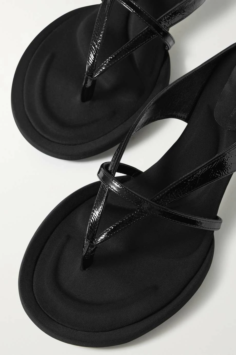 Best deal β€οΈ KHAITE Monroe Crinkled Patent-leather π₯° Sandals π 6 Best deal β€οΈ KHAITE Monroe Crinkled Patent-leather π₯° Sandals π - Image 4