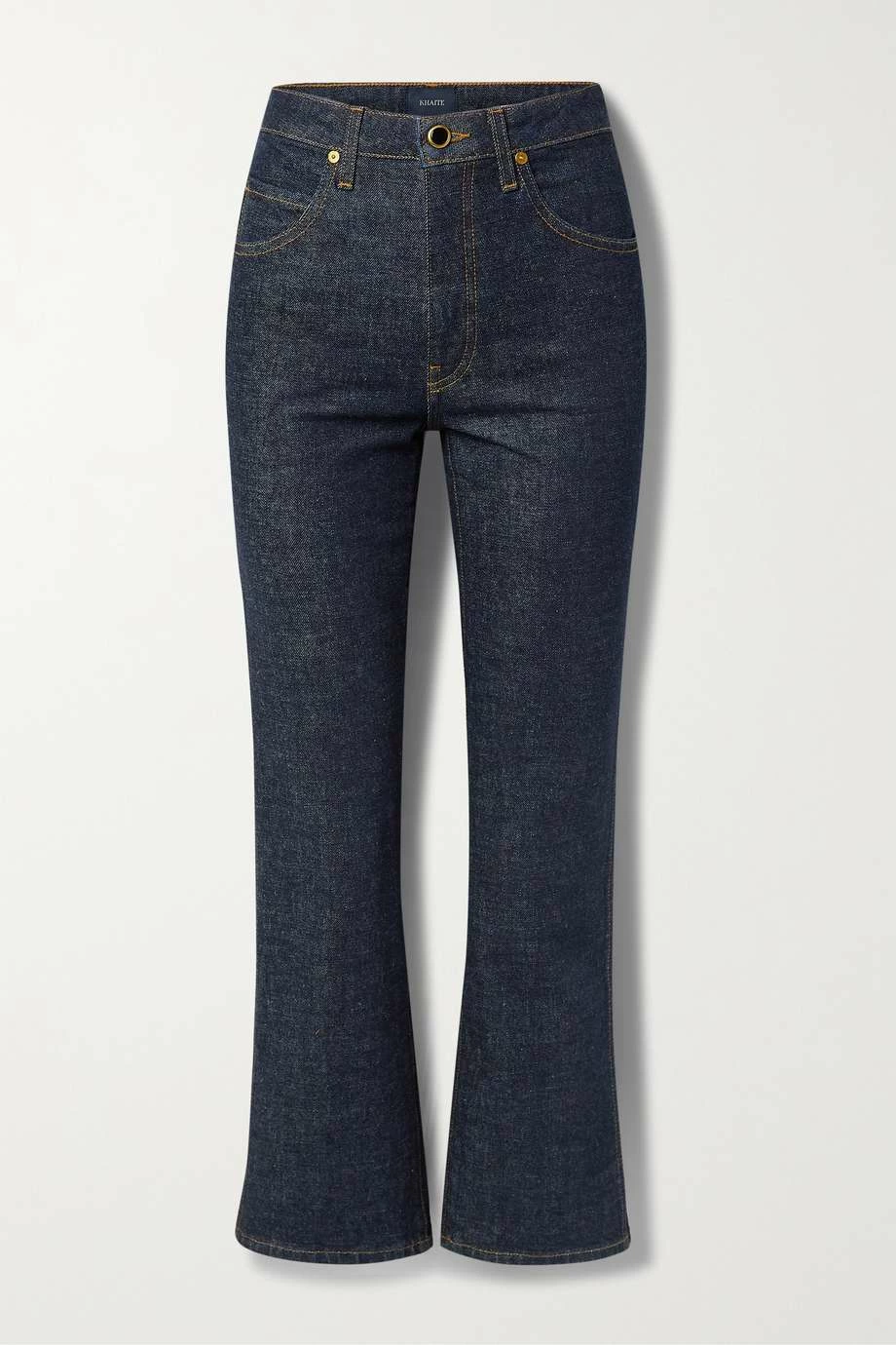 Cheapest 🎉 KHAITE Vivian Cropped High-rise Bootcut Jeans 🌟 3 Cheapest 🎉 KHAITE Vivian Cropped High-rise Bootcut Jeans 🌟