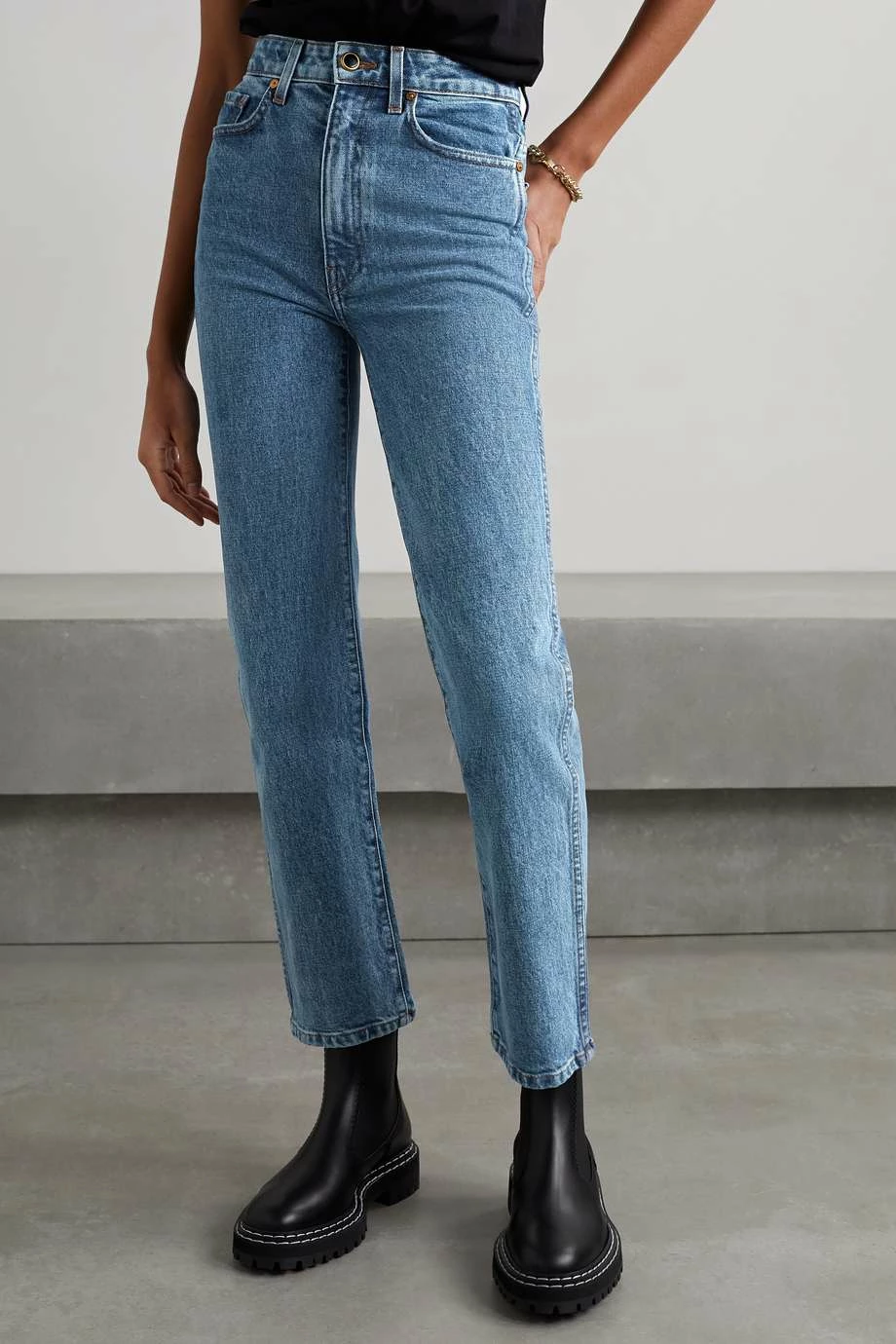 Best deal ๐ KHAITE Abigail Cropped High-rise Straight-leg Jeans ๐ 5 Best deal ๐ KHAITE Abigail Cropped High-rise Straight-leg Jeans ๐ - Image 3