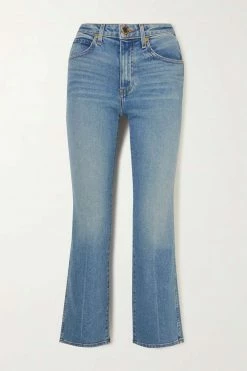Promo 🌟 KHAITE Vivian Cropped High-rise Bootcut Jeans 🥰