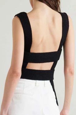 Best Pirce 🧨 KHAITE Lanae Cutout Ribbed Cotton-blend Top ⌛ -Khaite Store w920 q60 64