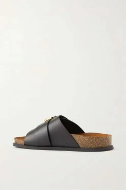 Flash Sale 😀 KHAITE Thompson Buckled Leather Slides ✨ -Khaite Store w920 q60 645