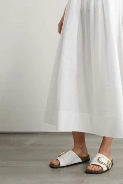 Brand new π KHAITE Thompson Buckled Leather Slides π― 8 Brand new π KHAITE Thompson Buckled Leather Slides π― -Khaite Store w920 q60 649