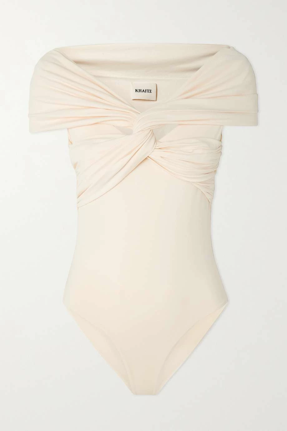 Budget 🤩 KHAITE Cerise Off-the-shoulder Knotted Stretch-cotton Jersey Bodysuit ⭐ 3 Budget 🤩 KHAITE Cerise Off-the-shoulder Knotted Stretch-cotton Jersey Bodysuit ⭐