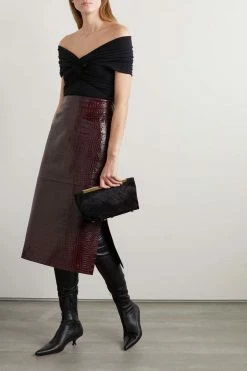 Promo 🎁 KHAITE Cerise Off-the-shoulder Knotted Stretch-cotton Jersey Bodysuit 🎉 9 Promo 🎁 KHAITE Cerise Off-the-shoulder Knotted Stretch-cotton Jersey Bodysuit 🎉 -Khaite Store w920 q60 670