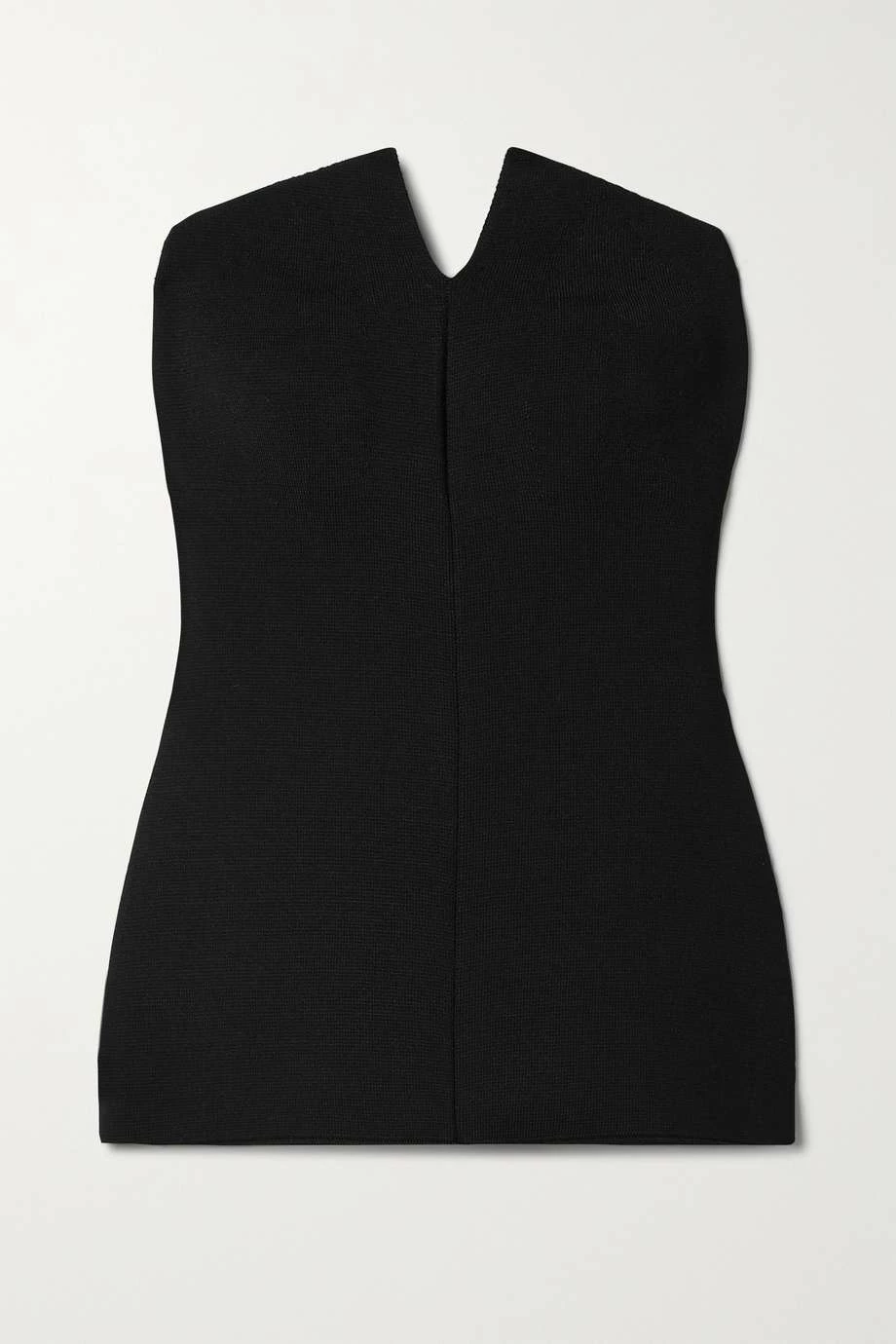 Brand new ⭐ KHAITE Punto Strapless Stretch-knit Top 😀 3 Brand new ⭐ KHAITE Punto Strapless Stretch-knit Top 😀