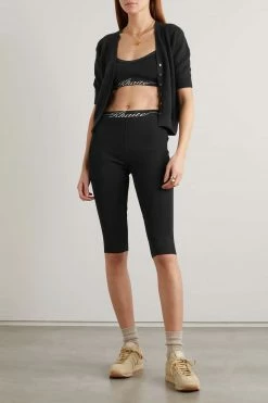 Outlet 💯 KHAITE Harden Intarsia Ribbed Stretch-jersey Shorts 💯 -Khaite Store w920 q60 738