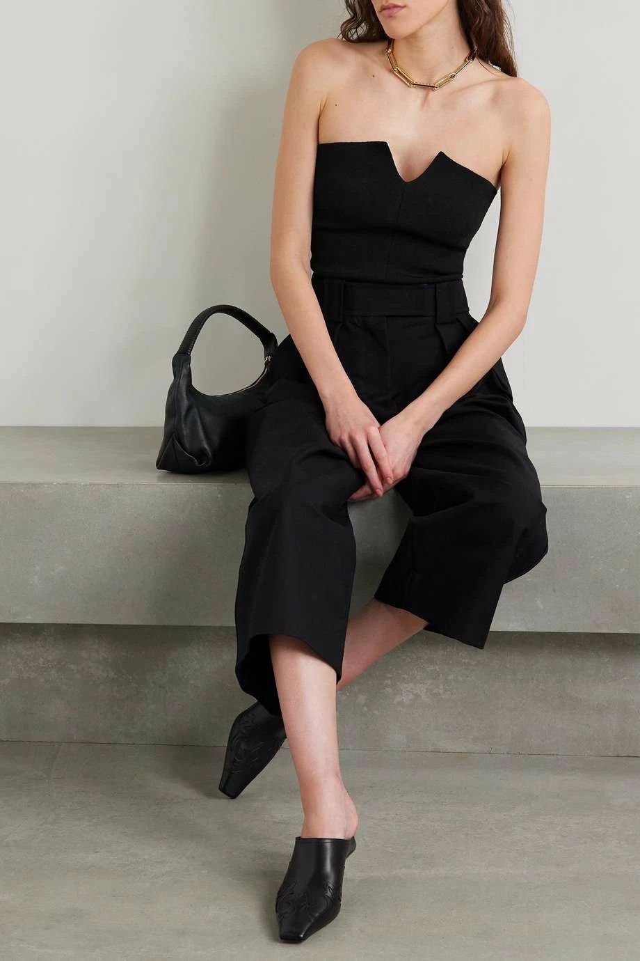 Brand new ⭐ KHAITE Punto Strapless Stretch-knit Top 😀 4 Brand new ⭐ KHAITE Punto Strapless Stretch-knit Top 😀 - Image 2