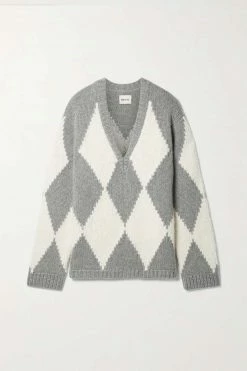 Top 10 🌟 KHAITE Valerie Argyle Cashmere Sweater 🤩
