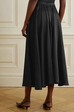 Promo 🧨 KHAITE Neve Cropped Pleated Satin Culottes 😉 -Khaite Store w920 q60 750