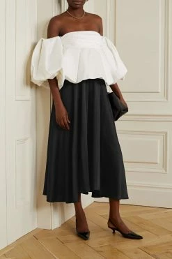 Promo 🧨 KHAITE Neve Cropped Pleated Satin Culottes 😉 -Khaite Store w920 q60 752