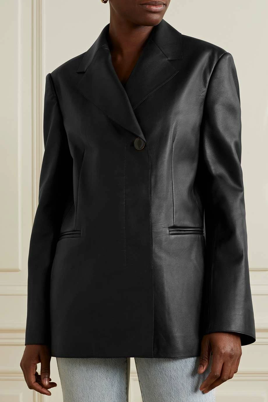 Hot Sale ๐คฉ KHAITE Johnson Leather Blazer โ 5 Hot Sale ๐คฉ KHAITE Johnson Leather Blazer โ - Image 3