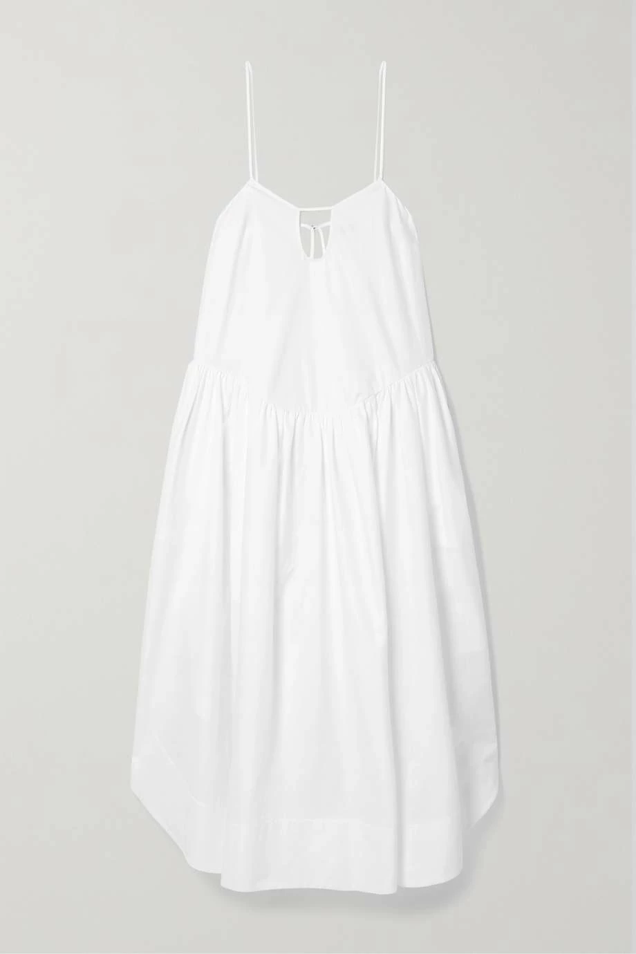 Wholesale โ๏ธ KHAITE Norelle Cutout Gathered Cotton-poplin Midi Dress ๐ 3 Wholesale โ๏ธ KHAITE Norelle Cutout Gathered Cotton-poplin Midi Dress ๐