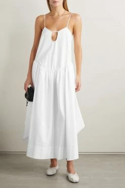 Wholesale โ๏ธ KHAITE Norelle Cutout Gathered Cotton-poplin Midi Dress ๐ 8 Wholesale โ๏ธ KHAITE Norelle Cutout Gathered Cotton-poplin Midi Dress ๐ -Khaite Store w920 q60 771