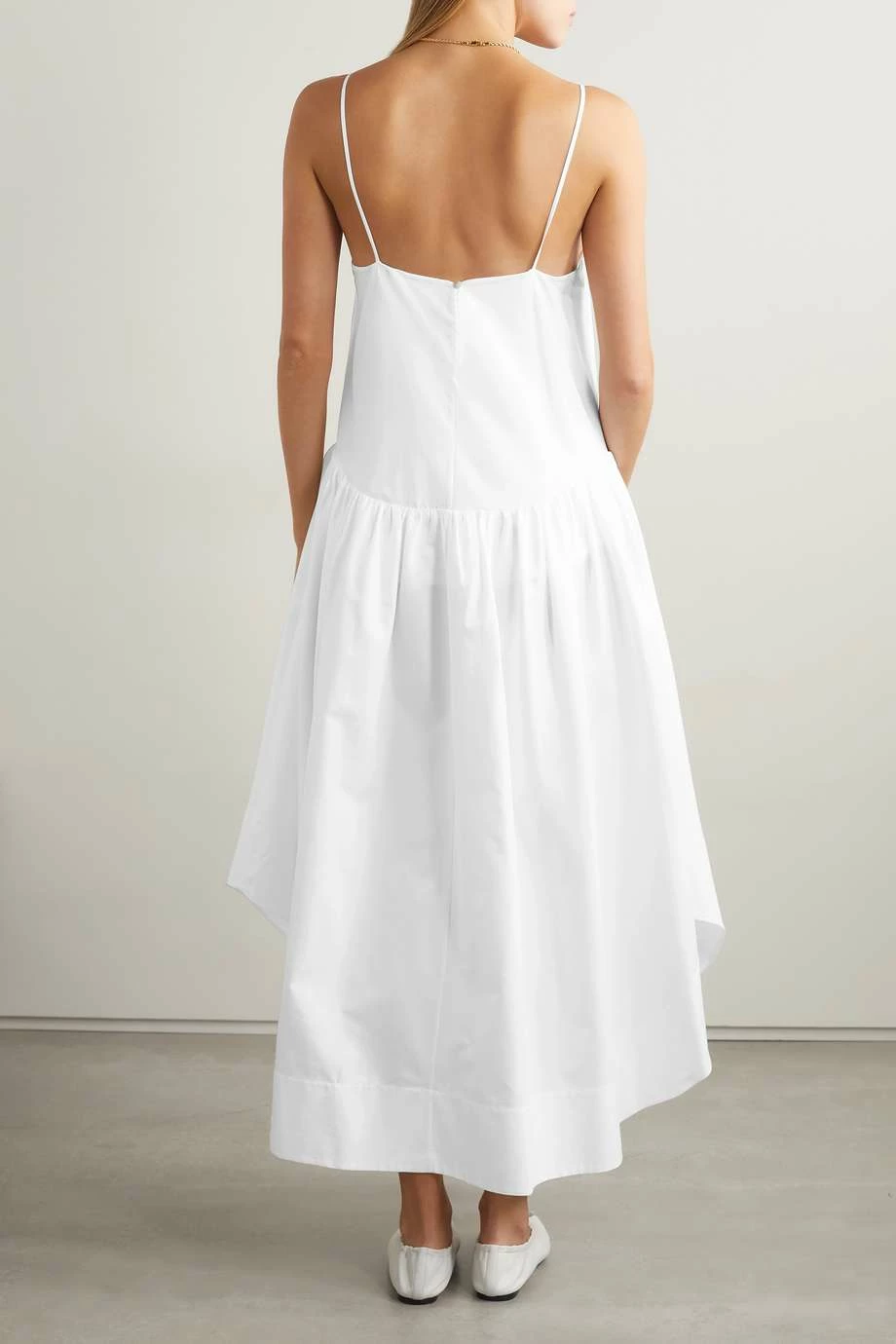 Wholesale โ๏ธ KHAITE Norelle Cutout Gathered Cotton-poplin Midi Dress ๐ 5 Wholesale โ๏ธ KHAITE Norelle Cutout Gathered Cotton-poplin Midi Dress ๐ - Image 3