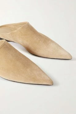 Hot Sale 🧨 KHAITE Cornelia Suede Point-toe Mules ⭐ -Khaite Store w920 q60 782
