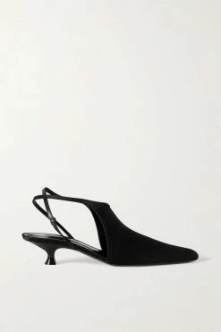 Budget ❤️ KHAITE Lafayette Satin Slingback Pumps 👍