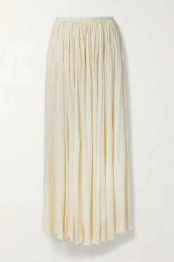 Flash Sale 🧨 KHAITE Lowell Pleated Crepe Maxi Skirt 👍
