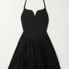 Best Sale ✔️ KHAITE Kaye Pleated Stretch-knit Halterneck Mini ⭐ Dress 😀 2 Best Sale ✔️ KHAITE Kaye Pleated Stretch-knit Halterneck Mini ⭐ Dress 😀 -Khaite Store w920 q60 79