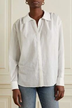 Best deal 💯 KHAITE Lucien Cotton-voile Shirt 😀 -Khaite Store w920 q60 796