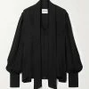 Best deal 🛒 KHAITE Francisco Tie-neck Silk-georgette Blouse ⭐ -Khaite Store w920 q60 800