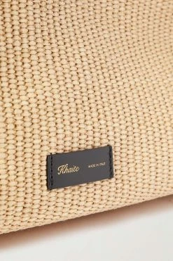 Hot Sale 😀 KHAITE Amelia Medium Leather-trimmed Raffia Tote ✨ -Khaite Store w920 q60 839