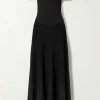 Wholesale ✔️ KHAITE Marca Off-the-shoulder Ribbed Stretch-knit Gown ⌛