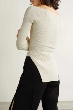 Best Pirce 🔔 KHAITE Maddy Ribbed-knit Sweater 🎉 -Khaite Store w920 q60 877