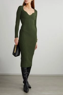 Best reviews of ✔️ KHAITE Alessandra Ribbed-knit Midi ✨ Dress ⌛ -Khaite Store w920 q60 884