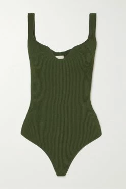 Deals 🔔 KHAITE Yves Ribbed-knit Bodysuit 🎁