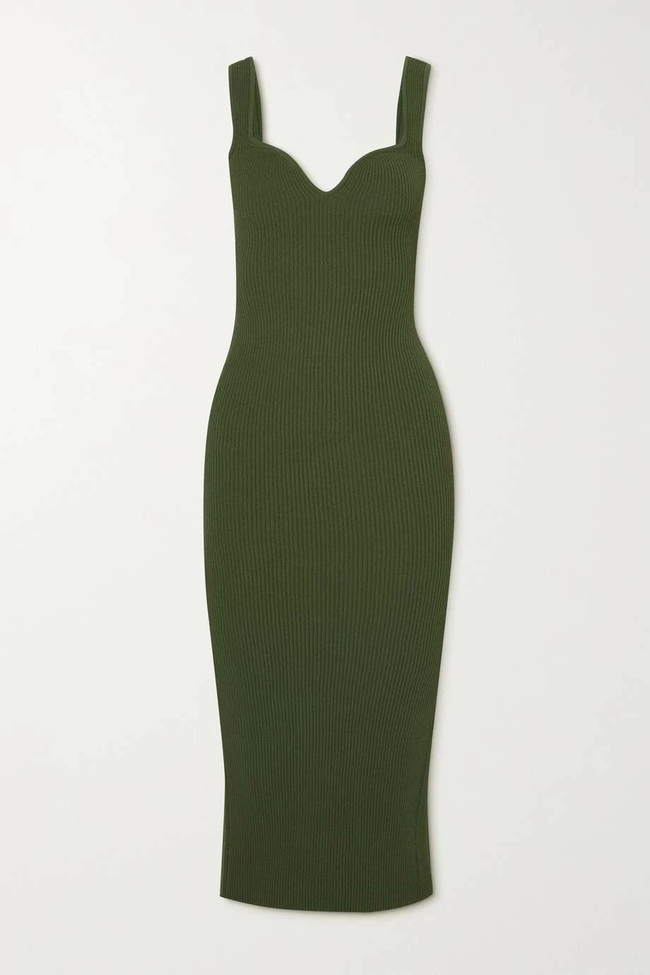 Buy ⌛ KHAITE Jayne Open-back Ribbed-knit Midi Dress 💯 3 Buy ⌛ KHAITE Jayne Open-back Ribbed-knit Midi Dress 💯