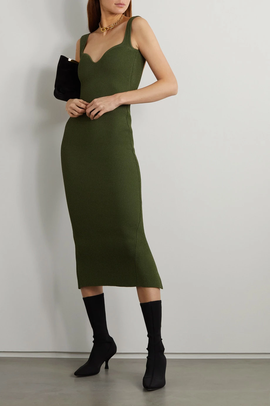 Buy ⌛ KHAITE Jayne Open-back Ribbed-knit Midi Dress 💯 4 Buy ⌛ KHAITE Jayne Open-back Ribbed-knit Midi Dress 💯 - Image 2