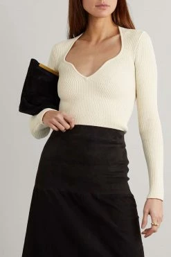 Brand new ❤️ KHAITE Kirah Ribbed-knit Sweater ⭐ -Khaite Store w920 q60 908