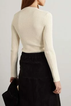 Brand new ❤️ KHAITE Kirah Ribbed-knit Sweater ⭐ -Khaite Store w920 q60 909