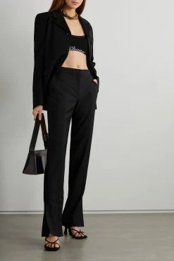 Discount ✔️ KHAITE Carmelo Intarsia Ribbed-knit Bralette ⌛ -Khaite Store w920 q60 913