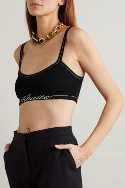Discount ✔️ KHAITE Carmelo Intarsia Ribbed-knit Bralette ⌛ -Khaite Store w920 q60 914