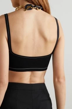 Discount ✔️ KHAITE Carmelo Intarsia Ribbed-knit Bralette ⌛ -Khaite Store w920 q60 915