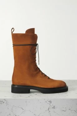 Cheapest 😀 KHAITE Conley Suede Ankle 🧨 Boots ⌛