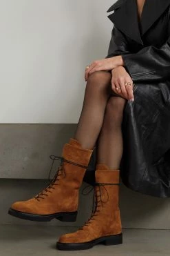 Cheapest 😀 KHAITE Conley Suede Ankle 🧨 Boots ⌛ -Khaite Store w920 q60 931