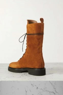 Cheapest 😀 KHAITE Conley Suede Ankle 🧨 Boots ⌛ -Khaite Store w920 q60 932